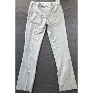 Open Edit Pants Mens 32R Light Gray Dress Extra Trim Straight Leg Flat Front New